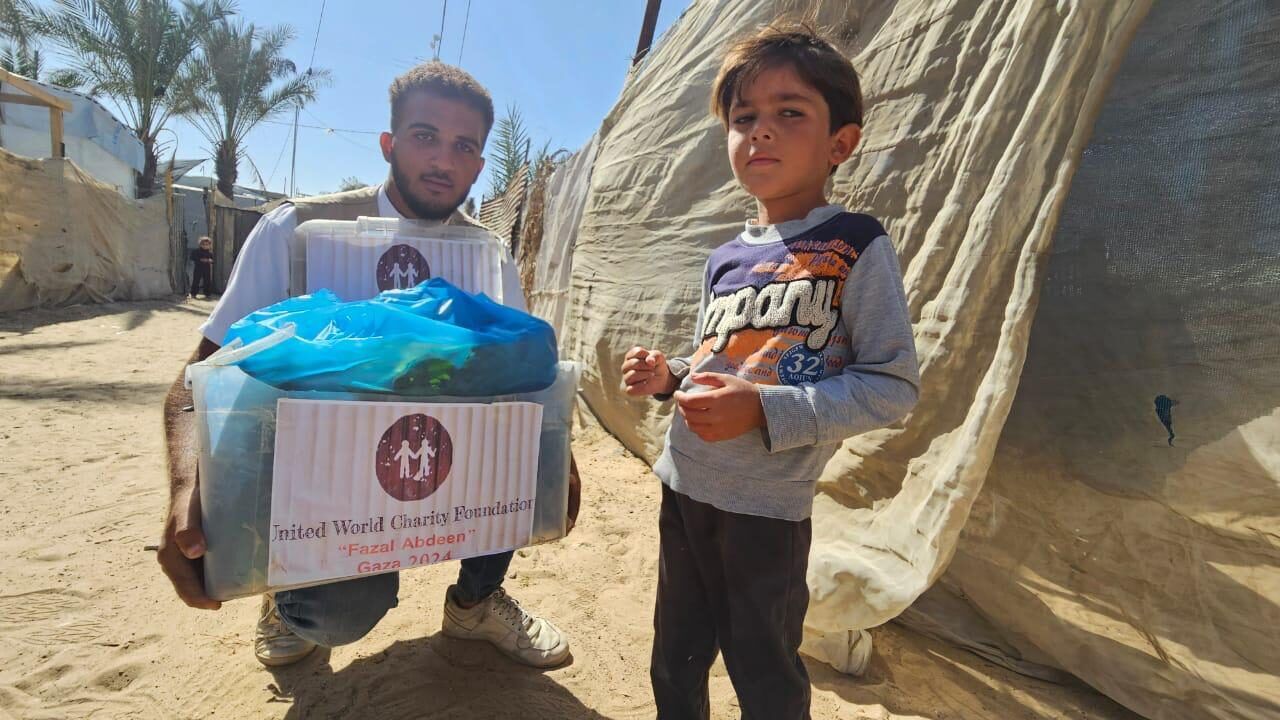 Aid distribution in Gaza